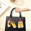 Pencil Shape Chapstick Key Chain Pouch PU Leather Pencil Shape Key Ring  Birthday Gifts