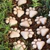 20pcs Cat Paw Stepping Stones Resin Garden Stepping Stones Outdoor Decorative Stones for Garden Lawn Pathway Bonsai Decorations Cat Lover Holiday