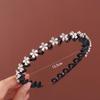 Pearl Braided Tools Hairband Rhinestone Hair Toothed Headband  Hair Styling Accessory