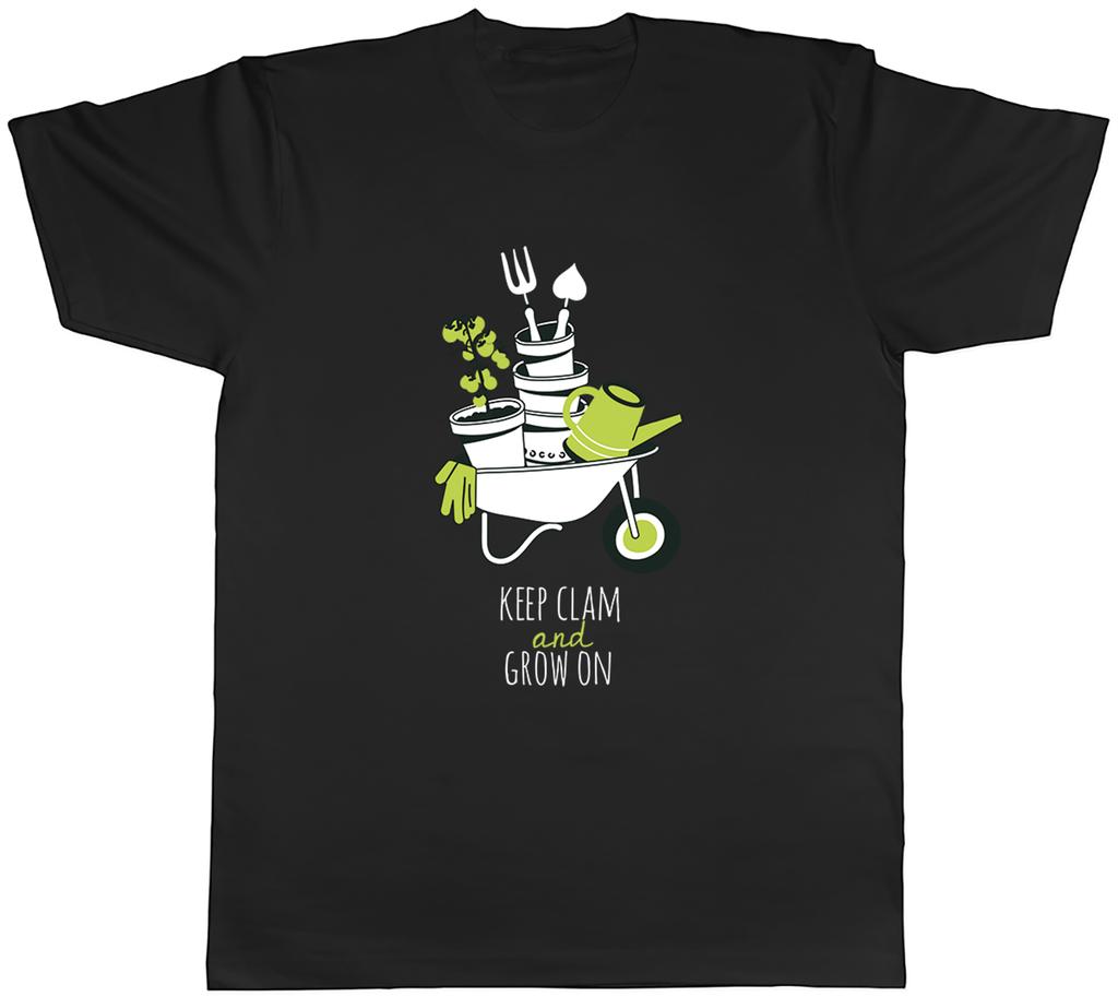 Keep Calm and Grown On Funny Allotment Garden Mens TShirt Tee Gift Top