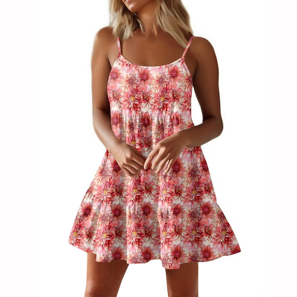 Estiva Sexy da Festa Colore Spalline Sottili Drappeggiato Corto Abito Casual Per Donne