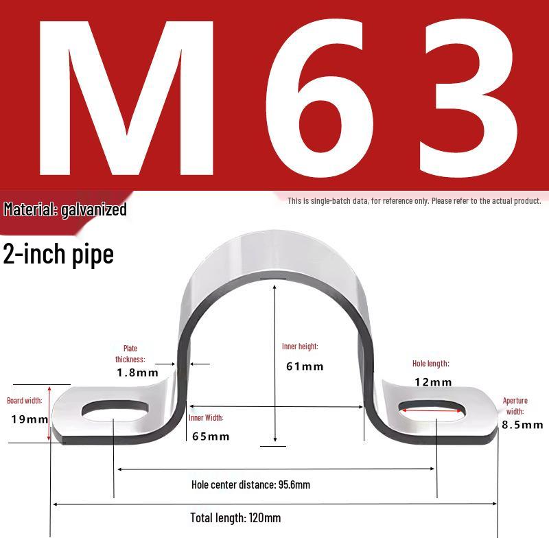 Galvanized U-Shaped Saddle Clamp for Pipes and Hoses