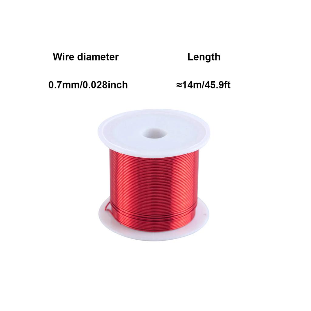1-5 Roll Magnet Wire for Coil Winding, 0.1-1.0mm Red PU Enameled Coppers Wire, High Conductivity Insulated for Craft