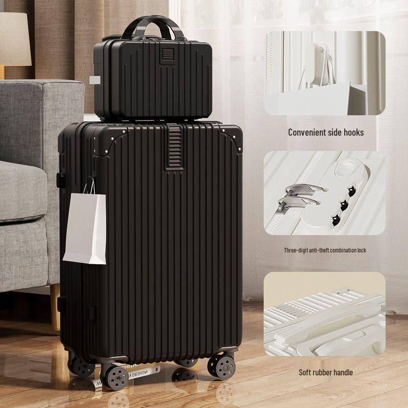 Large Capacity Retro Korean Style Travel Suitcase with Durable Universal Wheels - 2025 Edition