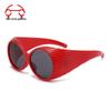 Two Circles Oversized Round Frame Trendy Punk Sunglasses - T1021