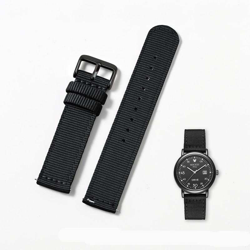 20mm Waterproof Sailcloth Watch Strap Two-Sided Nylon Watchband Quick Release Band Sport Belt