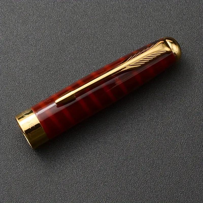 Eleganckie Czerwone Pióro Wieczne - Ergonomiczna Stal Nierdzewna, Stalówka F - Idealne do Użytku Biznesowego, Biurowego, Szkolnego