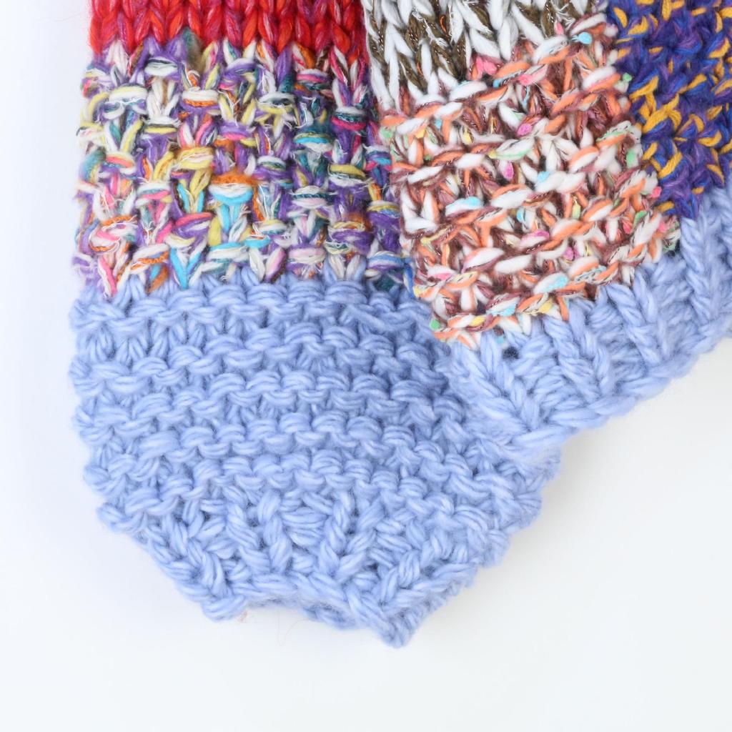 European and American Color Block V-Neck Loose Knit Sweater for Spring/Autumn