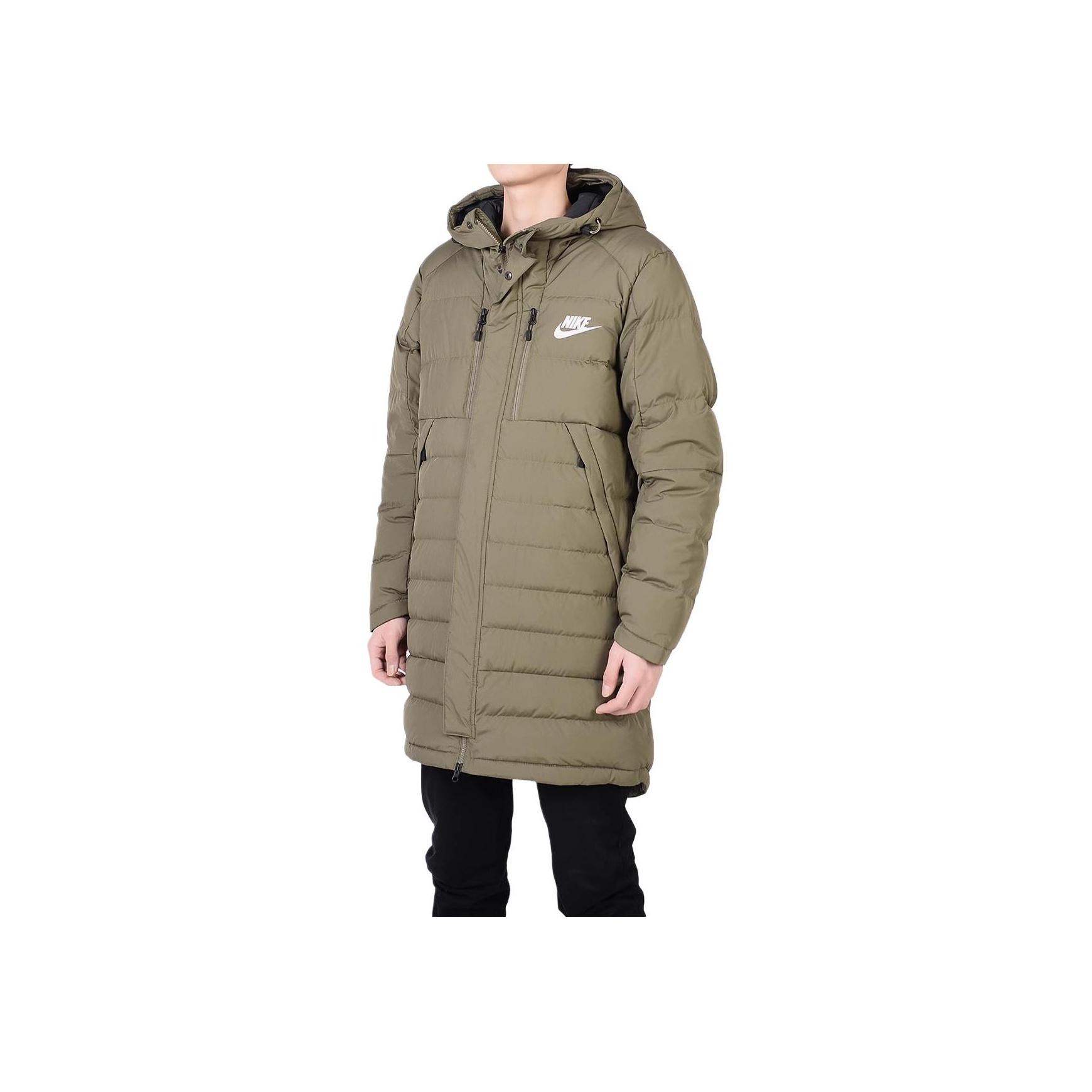 

Nike Теплая ветрозащитная повседневная спортивная куртка с длинным рукавом для мужчин, верхняя одежда цвета хаки 807394-222 S