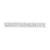 DEFENDER standard inglese, corpo placcato cromo nero lucido nero opaco texture metallo adesivo logo modifica carrozzeria