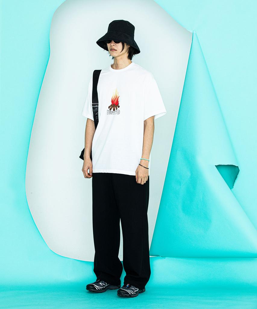 VESTITO Colored Campfire White T-Shirt