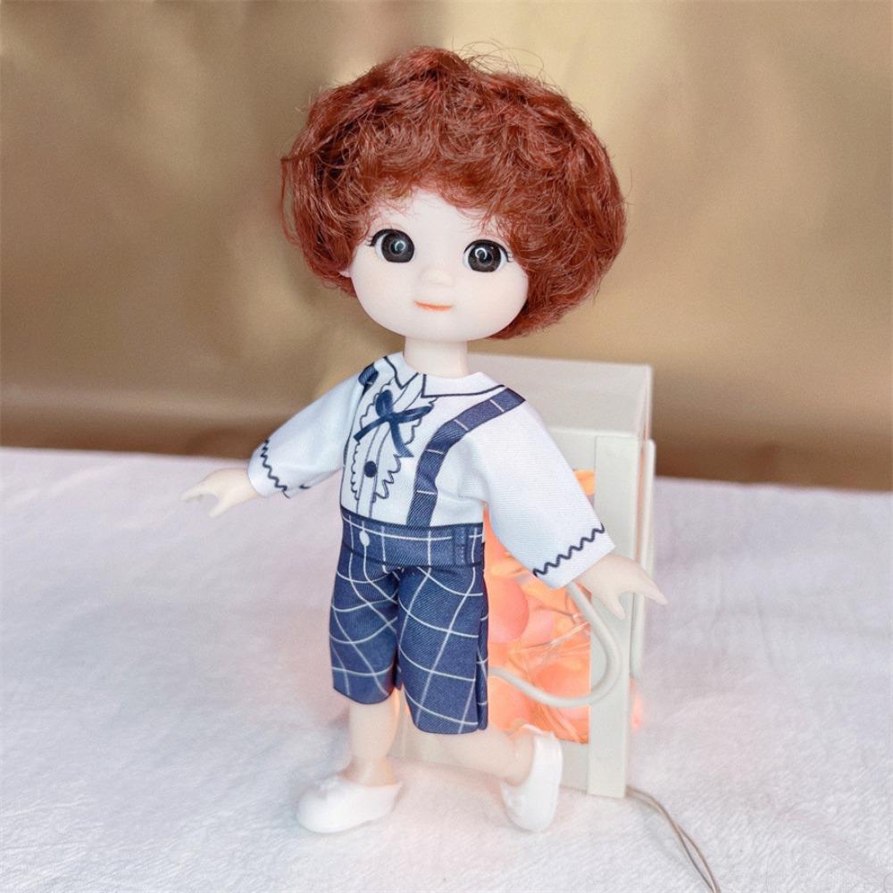 Ball Jointed Body 16cm Anime Eyes Toys Dolls Movable Joint Cute Bjd Anime Doll Girl Gift