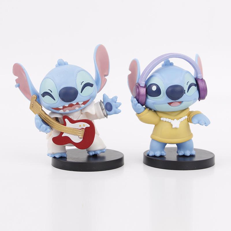 Anime Lilo & Stitch Happy Guitar Stitch Figure Ornament