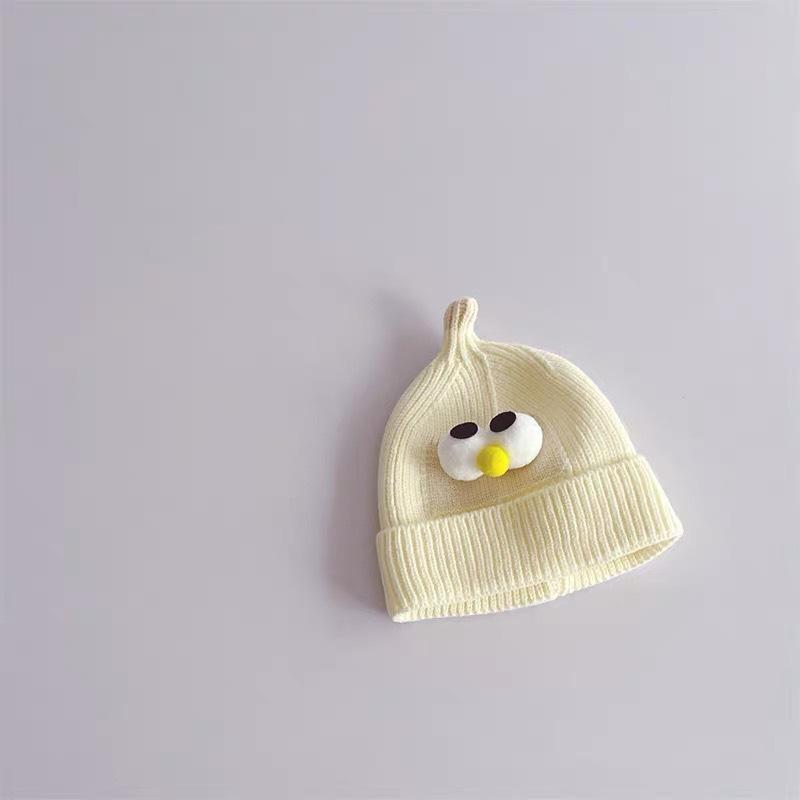Autumn and Winter Children's Knitted Hat Baby Warm Windproof Ear Protection Pullover Hat Korean Style Fashionable Personalized Baby Woolen Hat