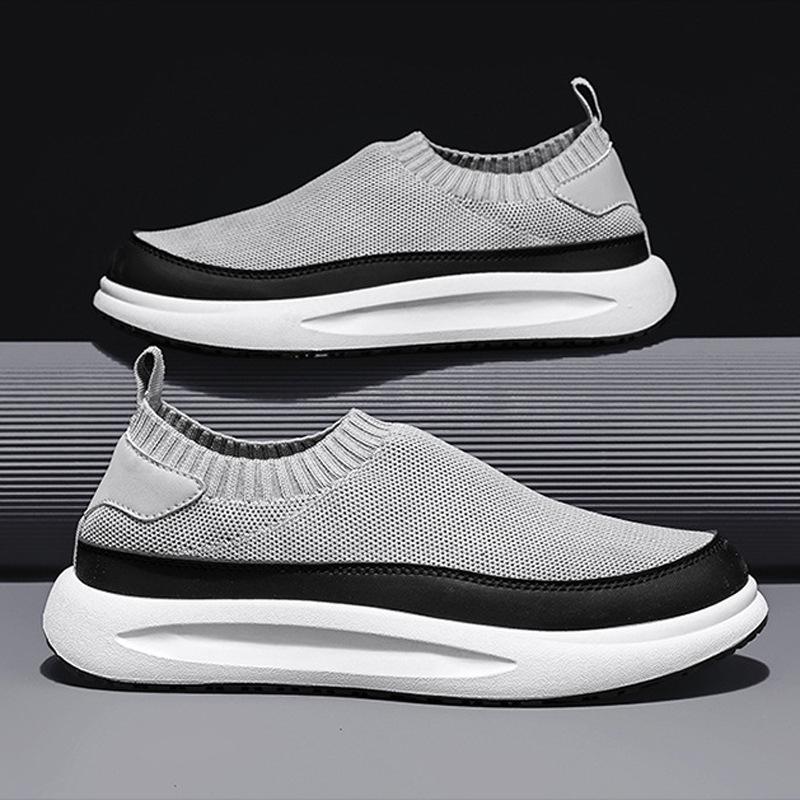 Men's shoes 2 new summer breathable fly-woven mesh shoes, young and young leisure thick soles to increase height, sports one