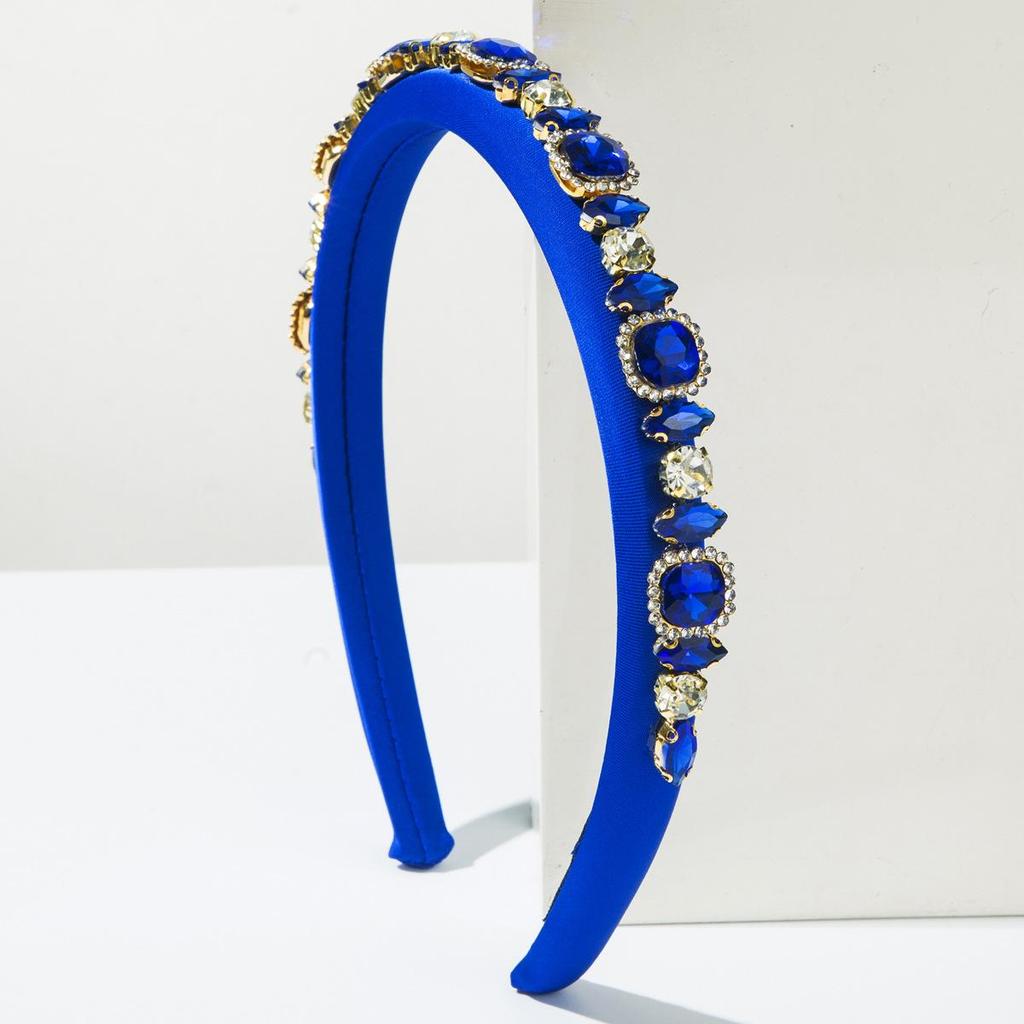 Heavy Industry Diamond Inlaid Sponge Fine Hair Headband For Women Exquisite And Versatile High-end Light Luxury Simple Hair Accessories