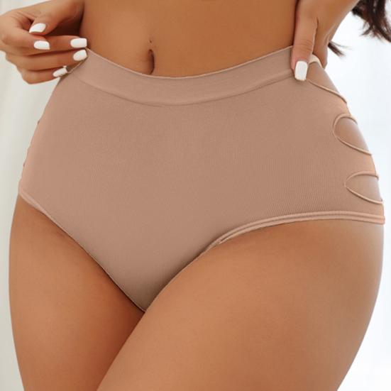 Yousheng Seamless Underwear for Women Cheeky Bikini Panties High Cut V-waist Briefs Tummy Control Hip-Lifting Hollow Underpants