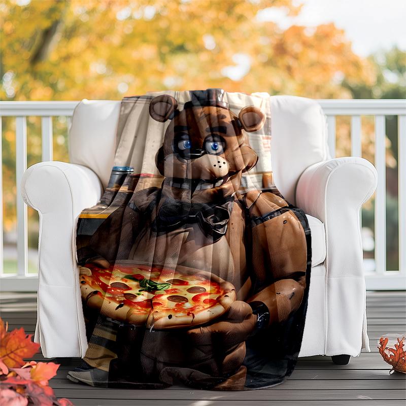 Five Nights At Freddy's Theme Printed Blanket - Perfect for Couch, Bed, Travel & Outdoor Use | Machine Washable, Cozy & Durable.