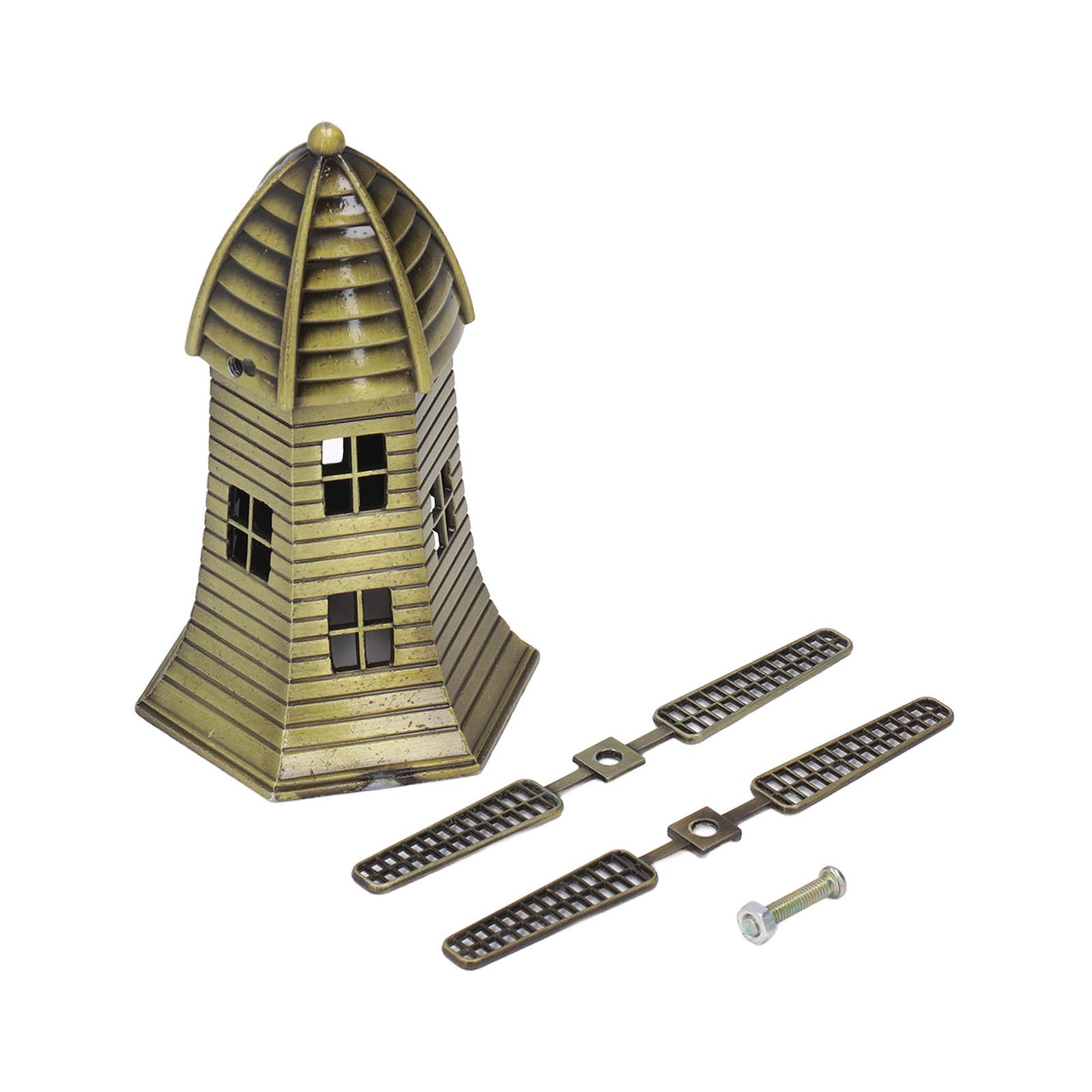 

Windmill Decor Vintage Style Premium Alloy Sturdy Durable Exquisite Eye Catching Windmill Ornament