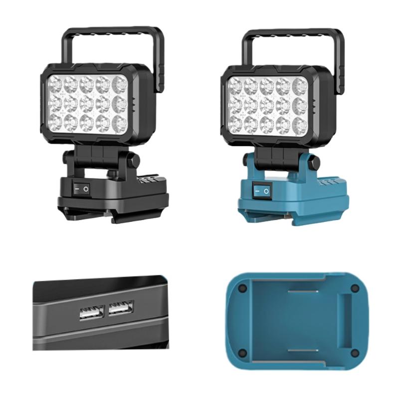 1Pcs Led Work Light 3/4/5Inch With Handle And Dual Usb Interface Suitable For 18V Lithium-Ion Battery Flashlight