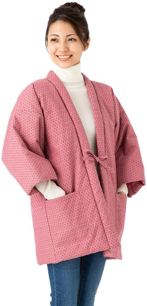 Watanosato Kurume Hanten Medium Dot Made in Kurume Weave Cotton-Filled (Women's Pattern, Pink), Japan,