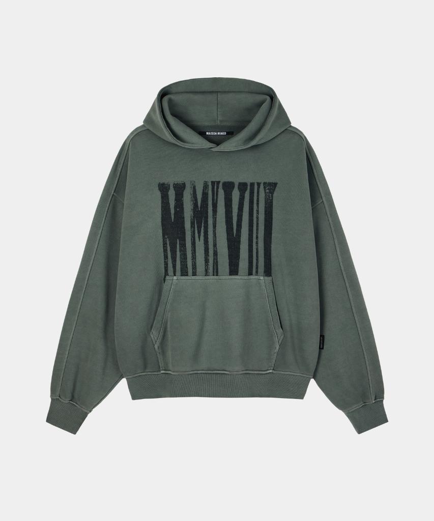 Mmxviii Vintage Hoodie Dusty Mint