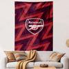 Arsenal Logo with Zigzag Pattern Background Patterned Tapestry Home Decor, Suitable for Bedroom and Living Room, Gift