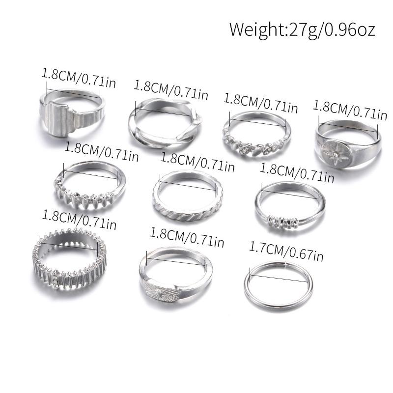 Alloy Ring Set Jewelry Niche Light Luxury Accessories Women's High-end Jewelry Diamond Ring