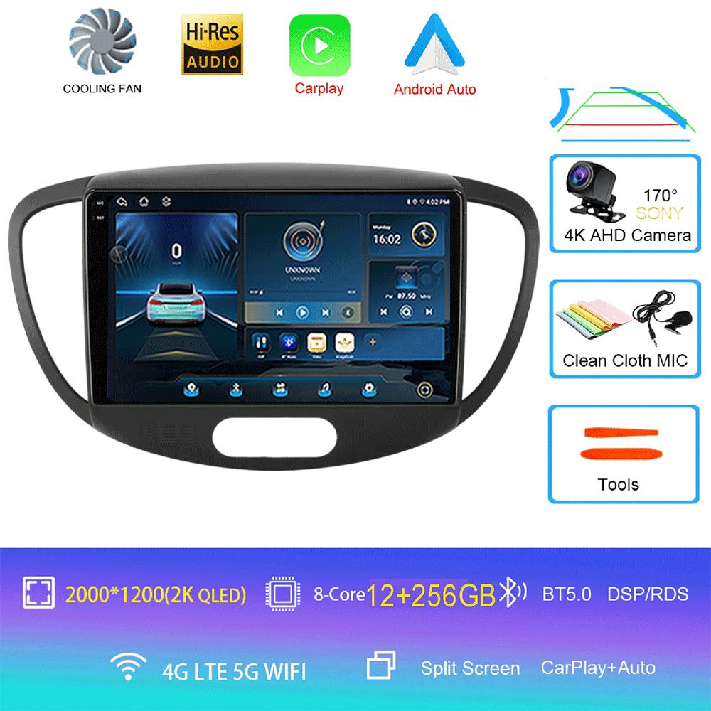 Android 14 Carplay Auto Car Radio For Hyundai I10 2007 - 2013 GPS Recorder Multimedia Video Player 4G+WiFi DSP