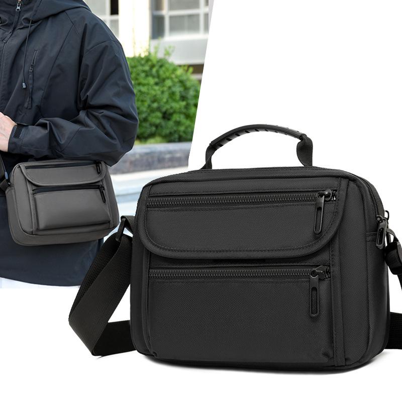 New Men's Bag Simple Trend Shoulder Messenger Bag Casual Men's Handbag Business Solid Color Shoulder Bag