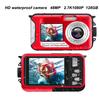 Full HD 2.7K 48MP 10ft Water Resistant Underwater Digital Camera 16X Digital Zoom Front Rear Double Screens Water Resistant Digital Camera