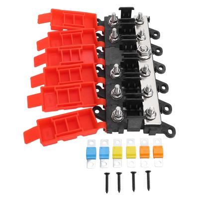 Bolt On Fuse Holder Kit with 30A 60A 100A Fuse Excellent Conductivity for Automotive Boat RV 5 Ways