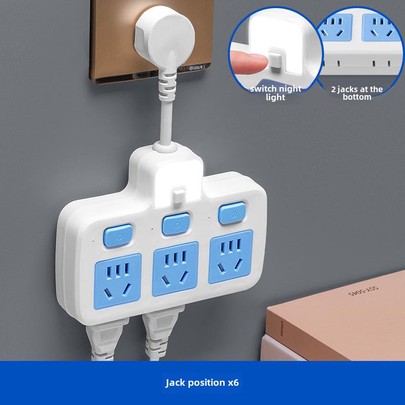 Multifunction USB Nightlight Power Strip with Wireless Multi-Switch and One-to-Many Conversion Sockets.