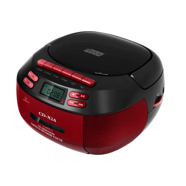Tragbarer Multifunktionaler Bluetooth Stereo CD Kassettenplayer mit AM/FM Radio und USB