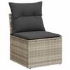 VidaXL Garden Lounge Set 11 Pcs with Light Grey Cushions Wicker 3326233