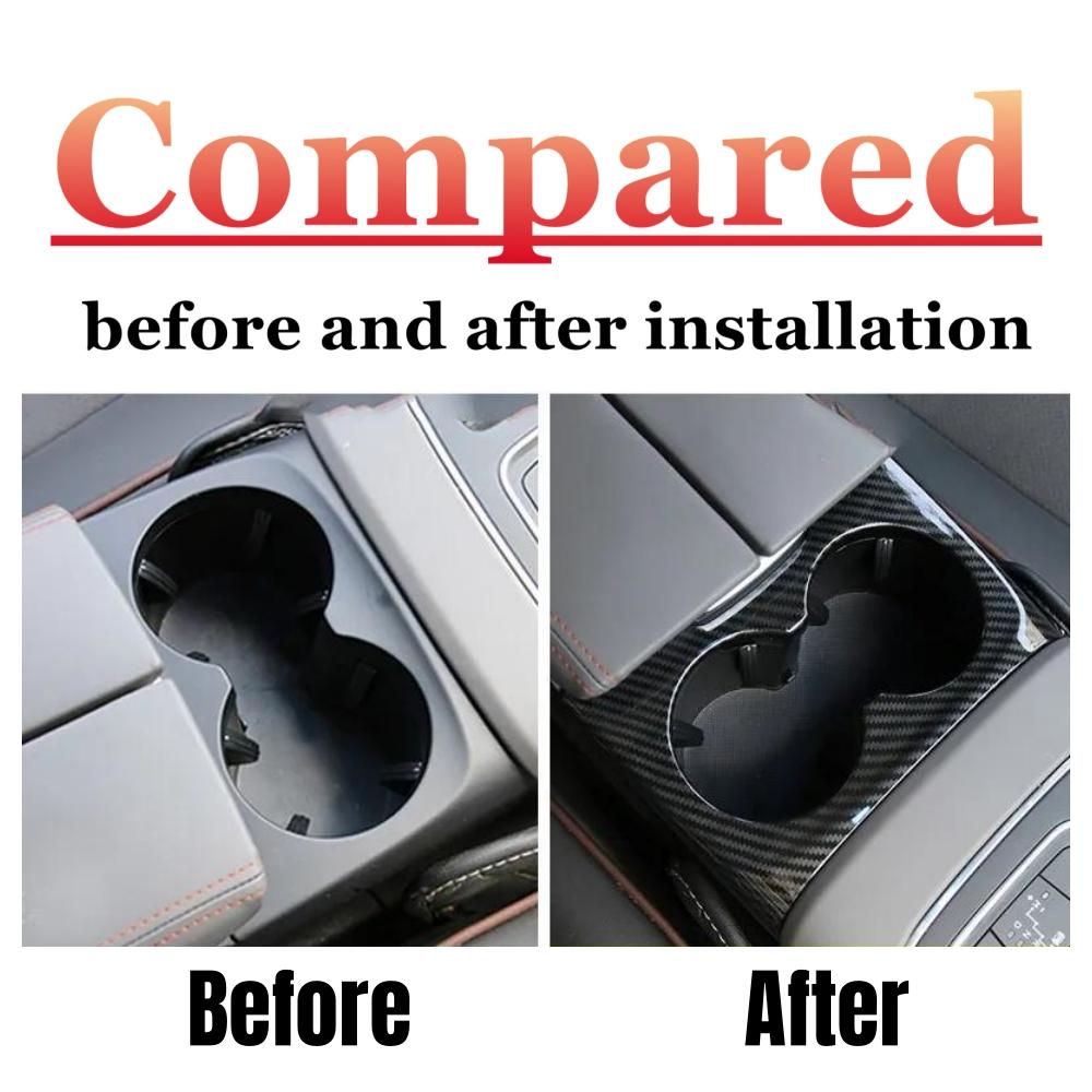 ABS Matte Silver Car Front Central Control Water Cup Bottle Holder Cover Trim Accessories Fit For Citroen C5 Aircross 2018-2022