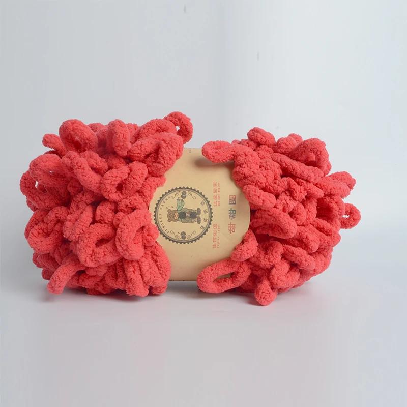 500g/Lot Hand Knitting Finger Loop Yarn Crochet Super Warm Puffy Circle Cotton Braided Rope Puffy Smart Polyester Sock Toy