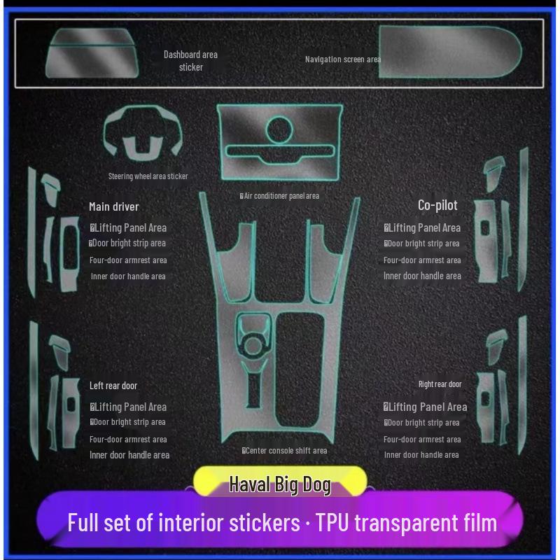 Haval Big Dog Center Console Interior Protection Film for Car Modification