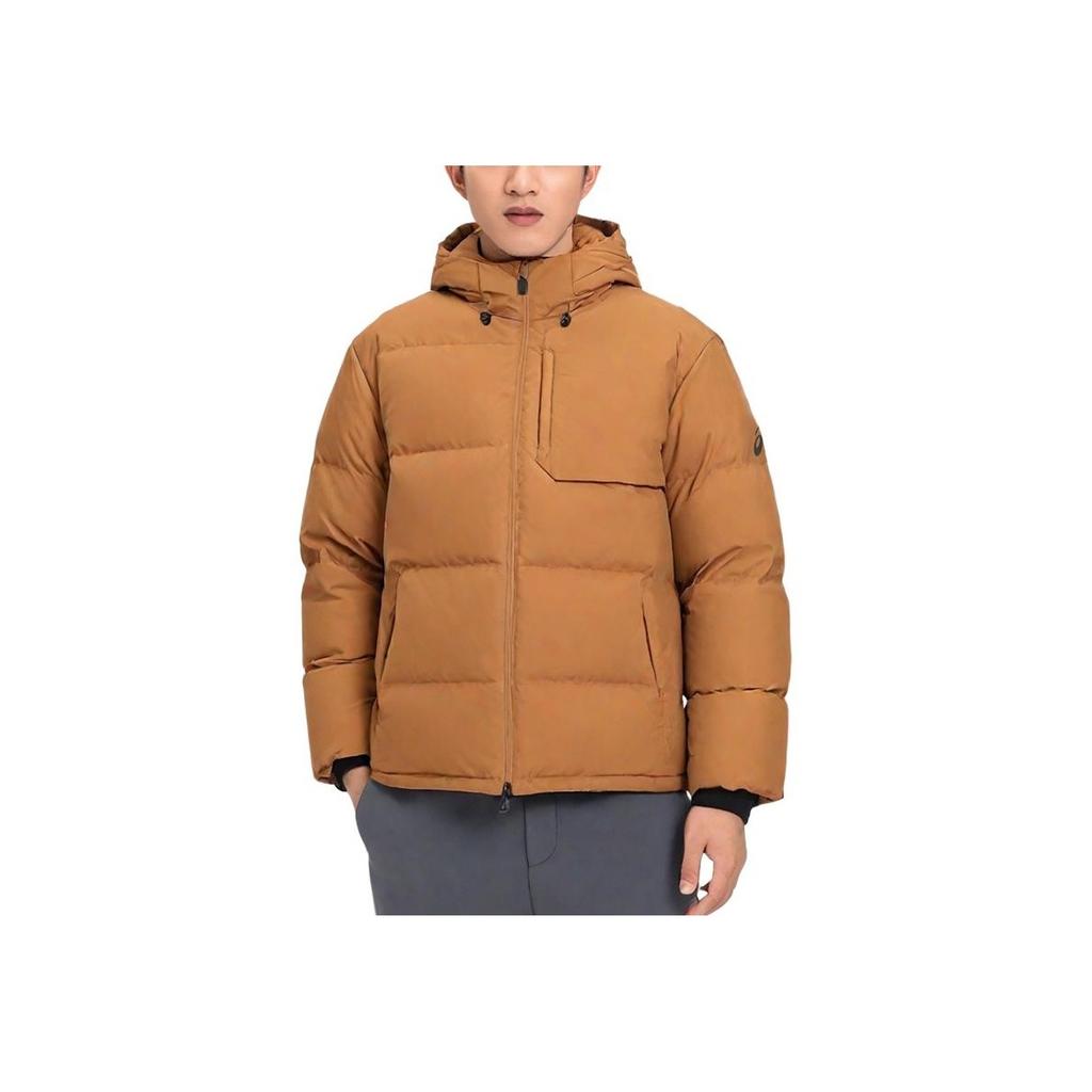 Asics Sports Lifestyle Series Water-Resistant Warm Hooded Jacket Men Jacket Dark-Brown 2031E871-200