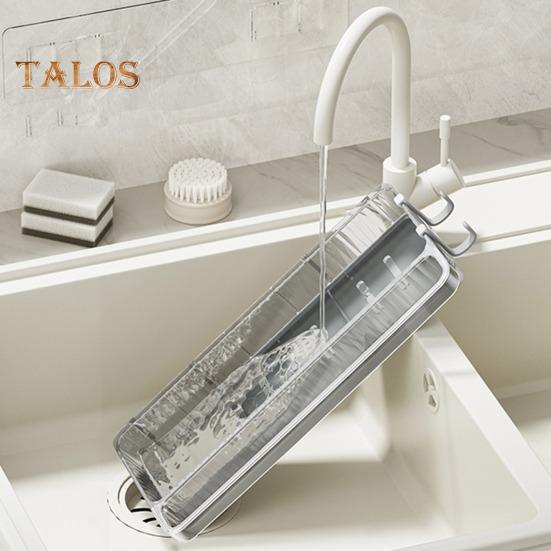 Nástěnná kuchyňská houbička věšák na ručníky Antikorozní multifunkční nastavitelný úložný organizér Prostorově úsporná koupelna