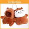 Capybara Animal Plush Doll Keyring With Rabbit Frog Bear Backpack Design For Kids