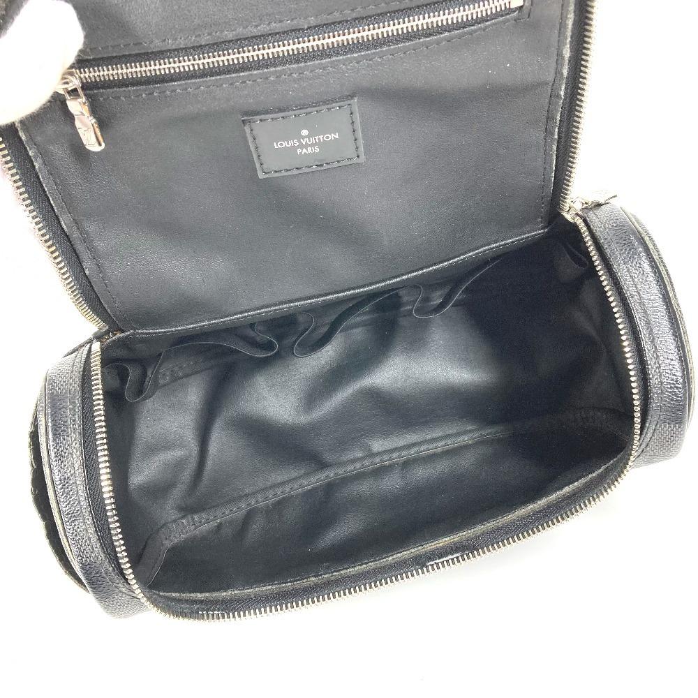 Louis Vuitton N47625 Damier Graphite Makeup Cosmetics Pouch Clutch Bag