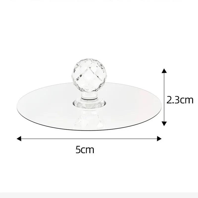 Invisible Drawer Handle Pulls Diamond Crystal Door Drawer Knobs Self-Adhesive Acrylic Cabinet Wardrobe Furniture Handles Hooks