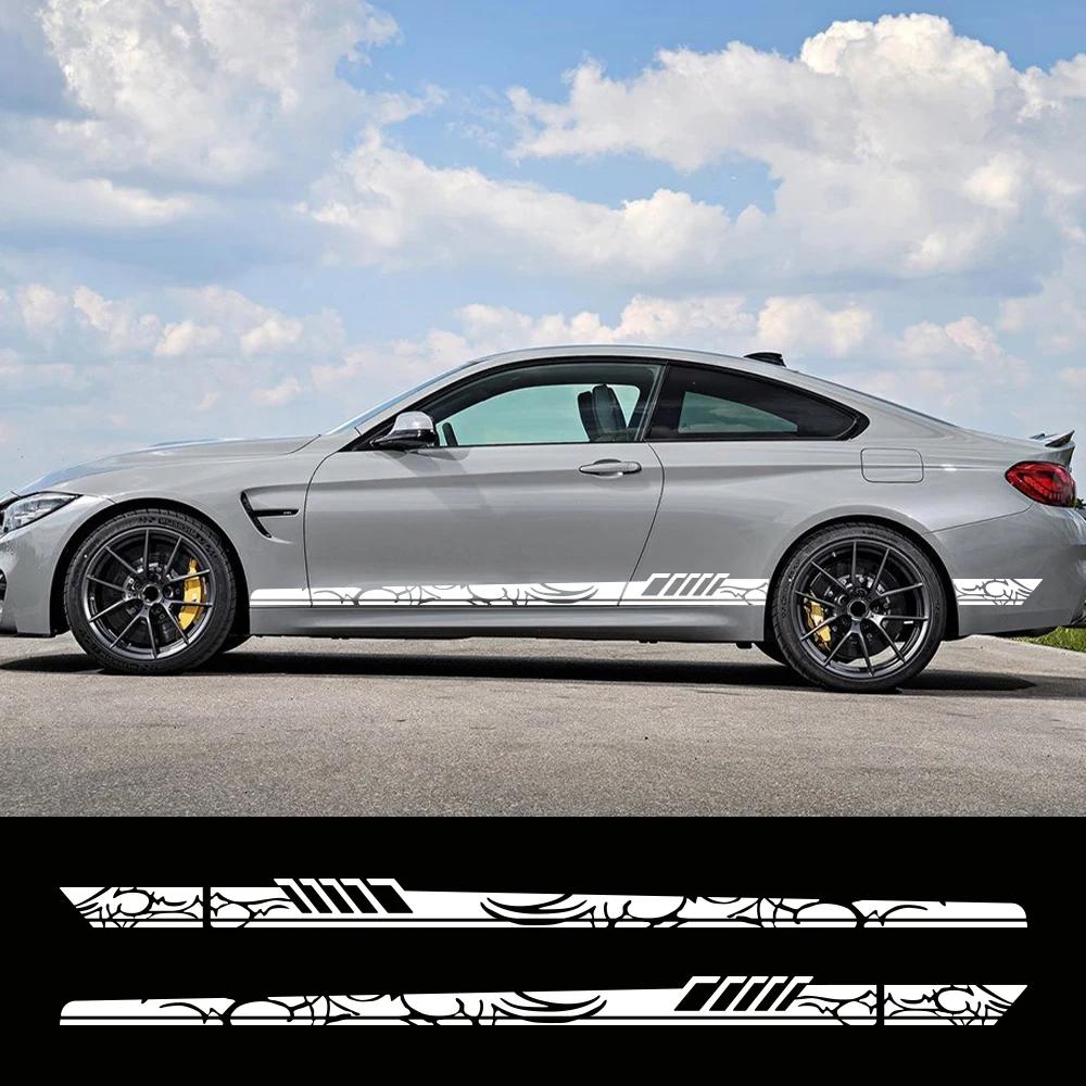 Car Body Side Stripe Graphic Stickers Sports Racing Vinyl Decals Decoration Suitable for All Cars Trucks SUVs Off-road Vehicles