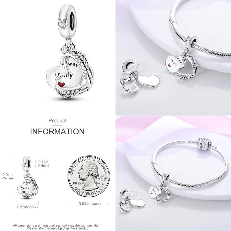 copper handle footprints back pendant charms fit original bracelet charm beads necklace Diy female jewelry High Quality