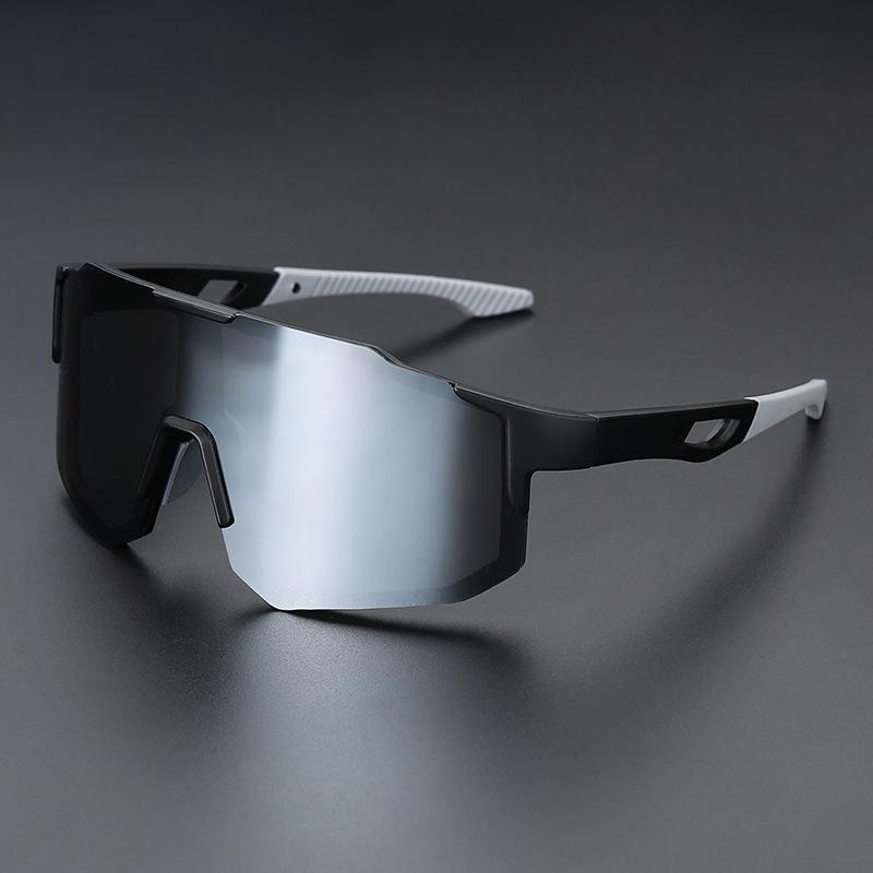 New color-changing sunglasses for outdoor sports, large-frame cycling glasses for men and women, windproof running glasses/9337