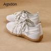 Augustine Ballet Style German Training Shoes Women's 2025 New Autumn Thick-soled Height-increasing White Forrest Gump Sports Shoes