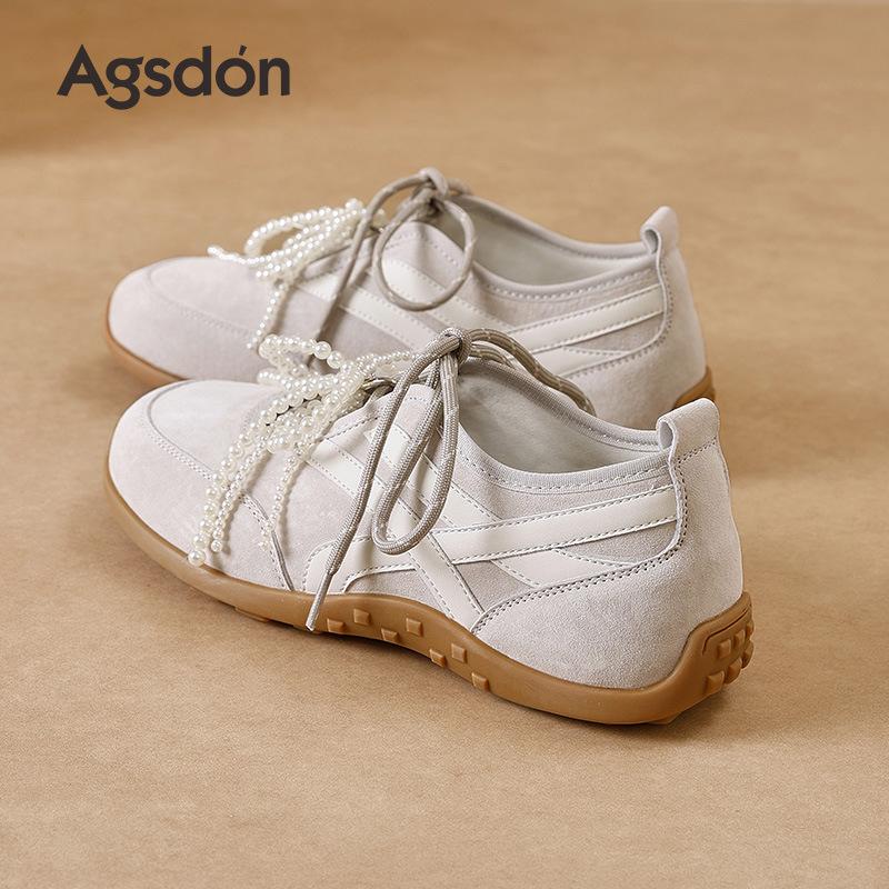 Augustine Ballet Style German Training Shoes Women's 2025 New Autumn Thick-soled Height-increasing White Forrest Gump Sports Shoes