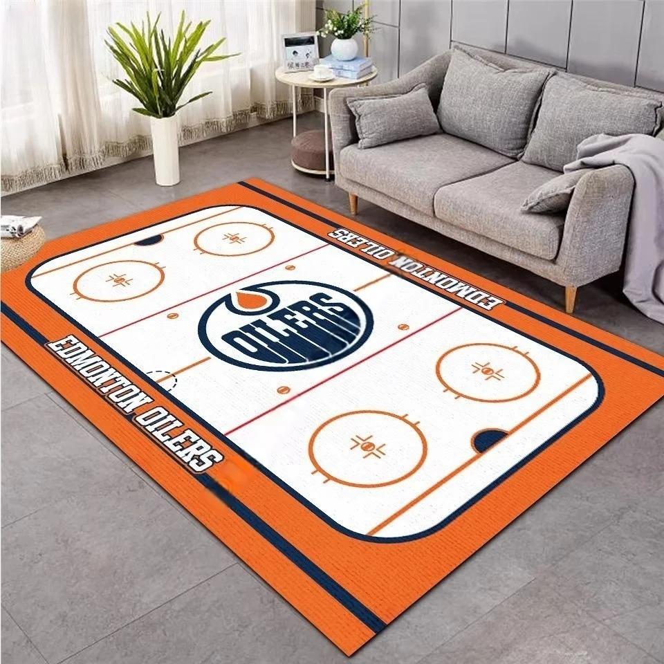 

3D Hockey Rug, Ice Hockey Carpet Non-Slip Machine WashableDoormat, Sport Themed Floor Mat for Living Room Dining Room Game Room 40x60cm