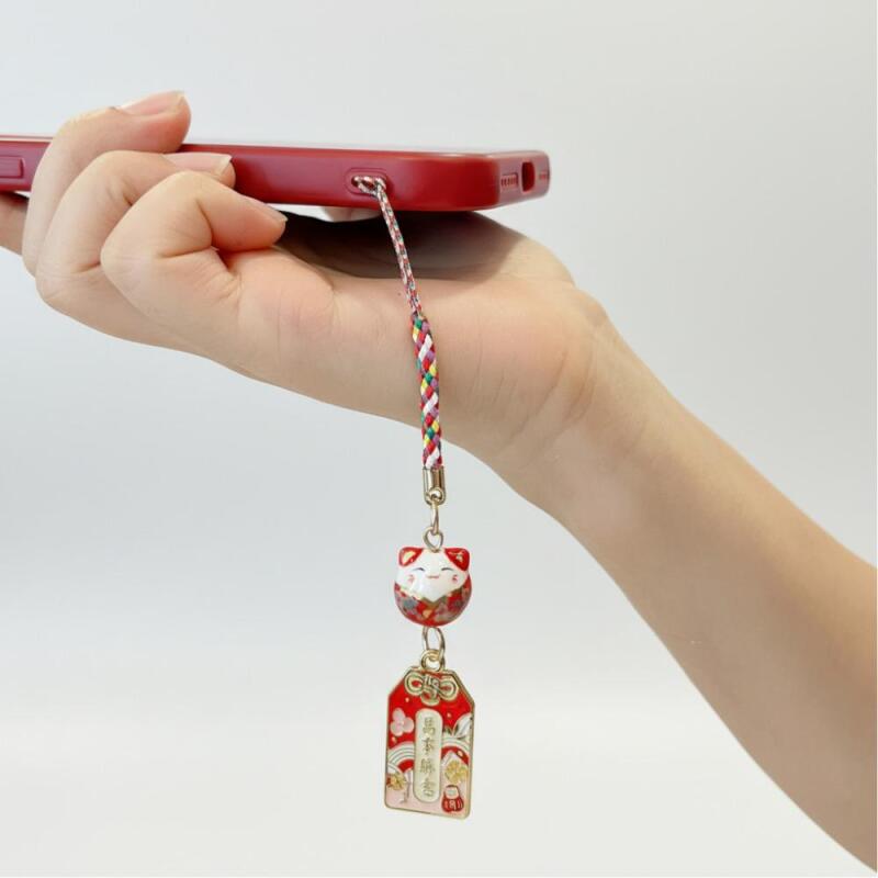 Talisman Omamori Keychain Money Lucky Cat Test BB0337 Blue